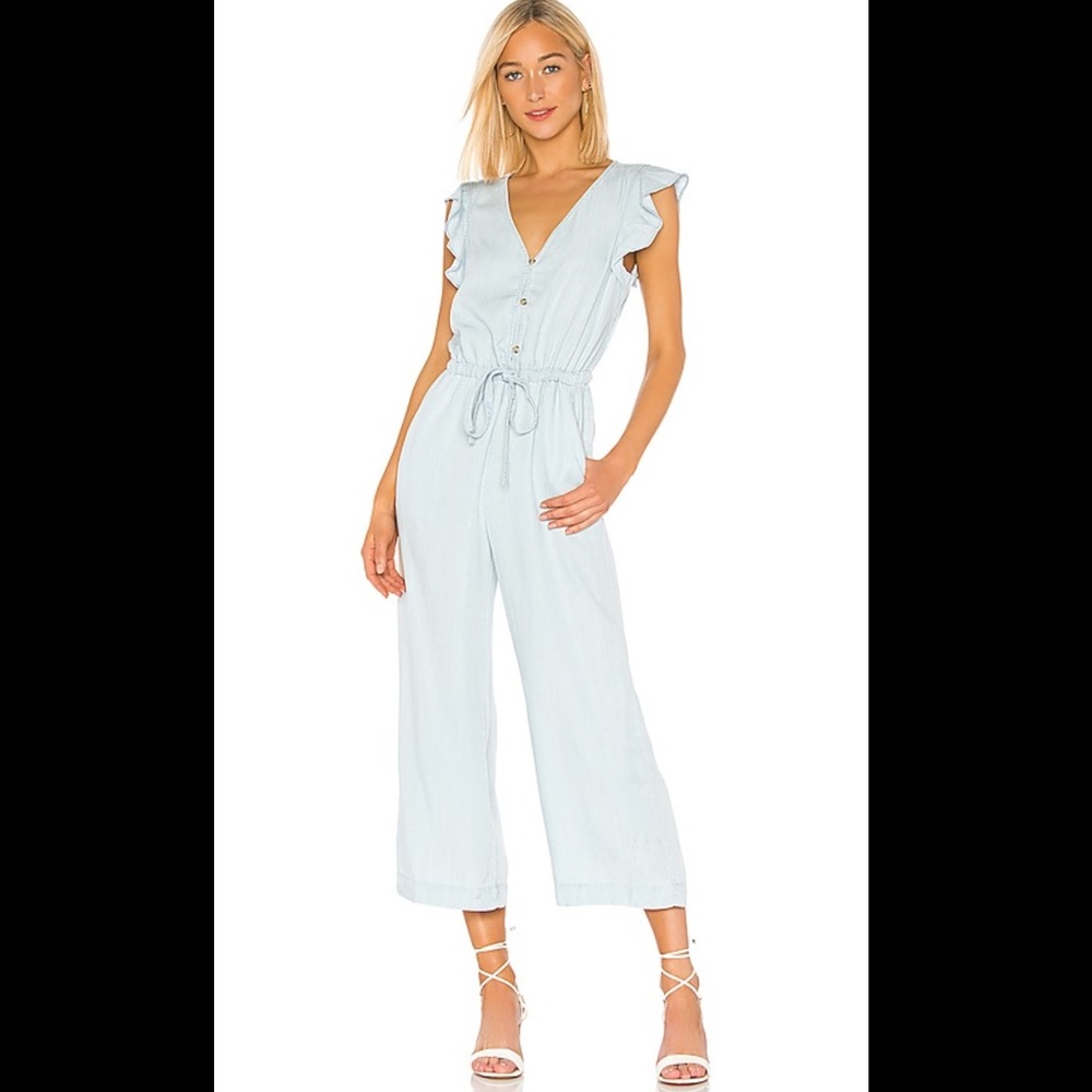 NWT Sanctuary Mica Chambray Tencel Jumpsuit Size M